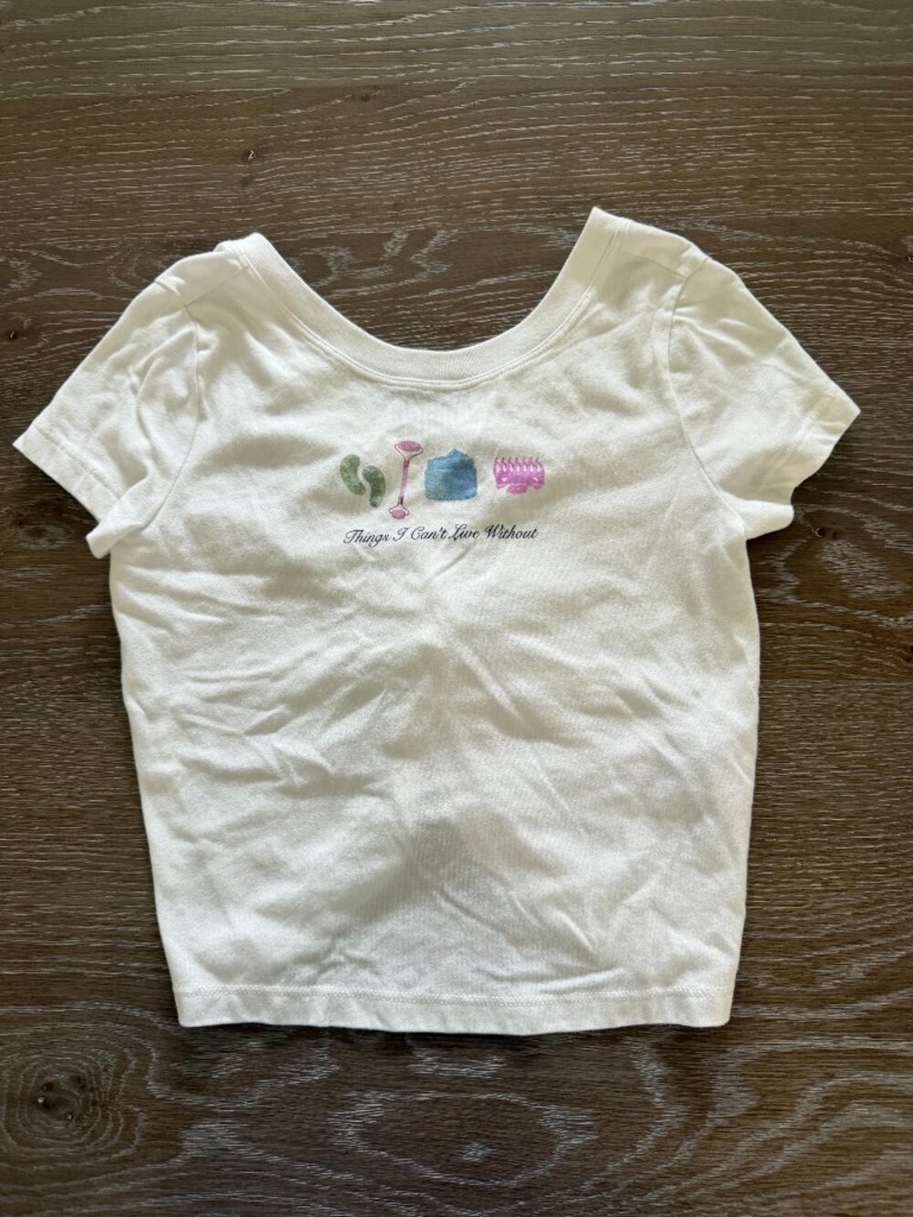 Girls Abercrombie Kids white things I can't live without tee top size 9/10
